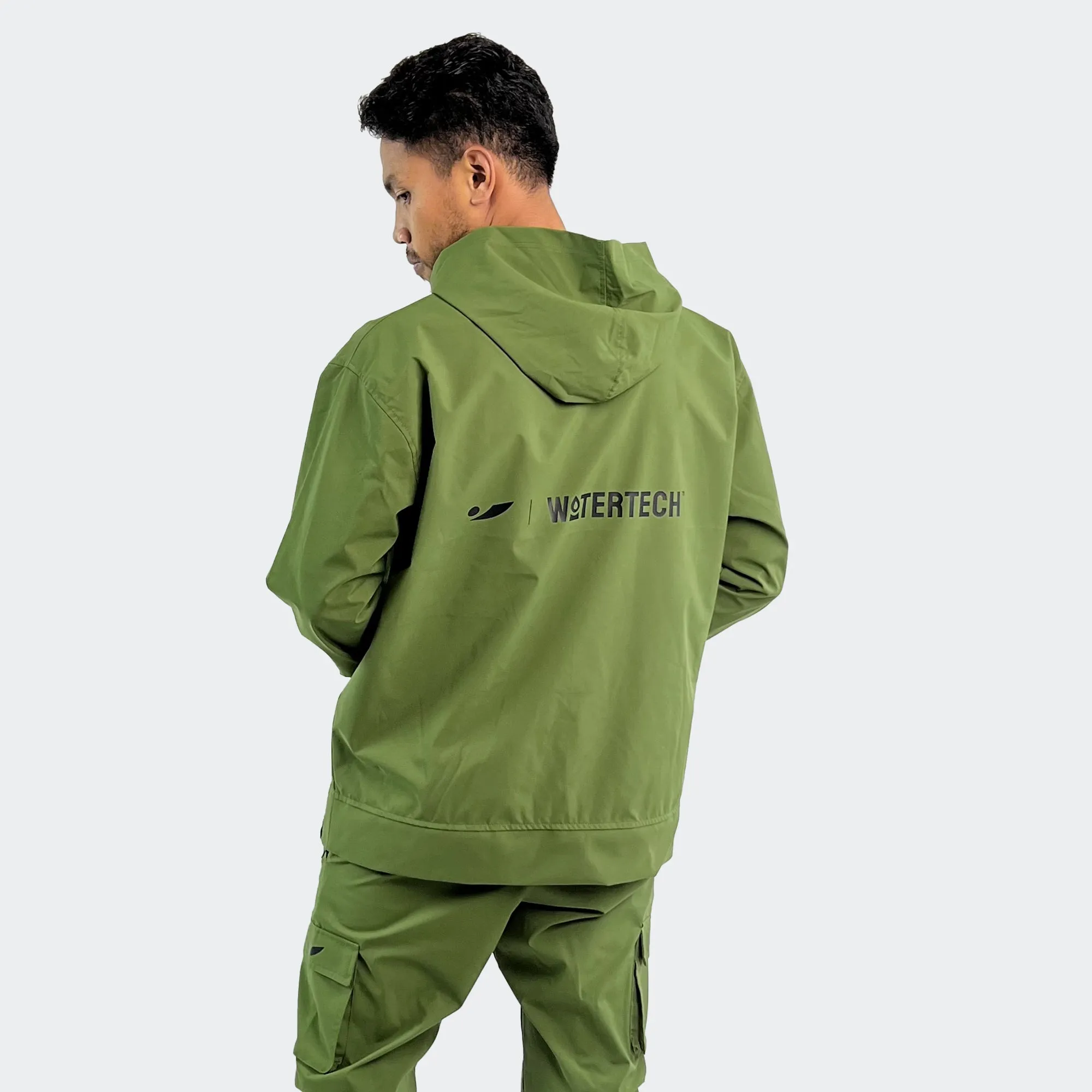 Watertech™ - Pullover Hoodie Training Jacket - Algae Green