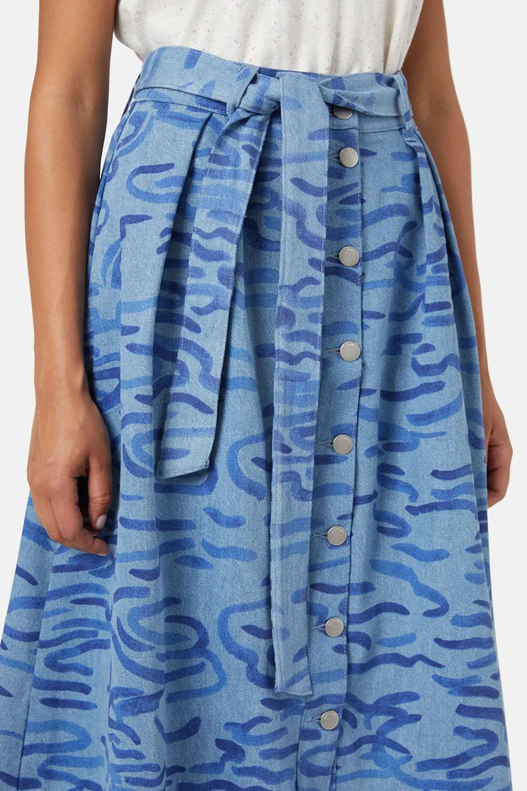 Wave After Wave Midi Skirt