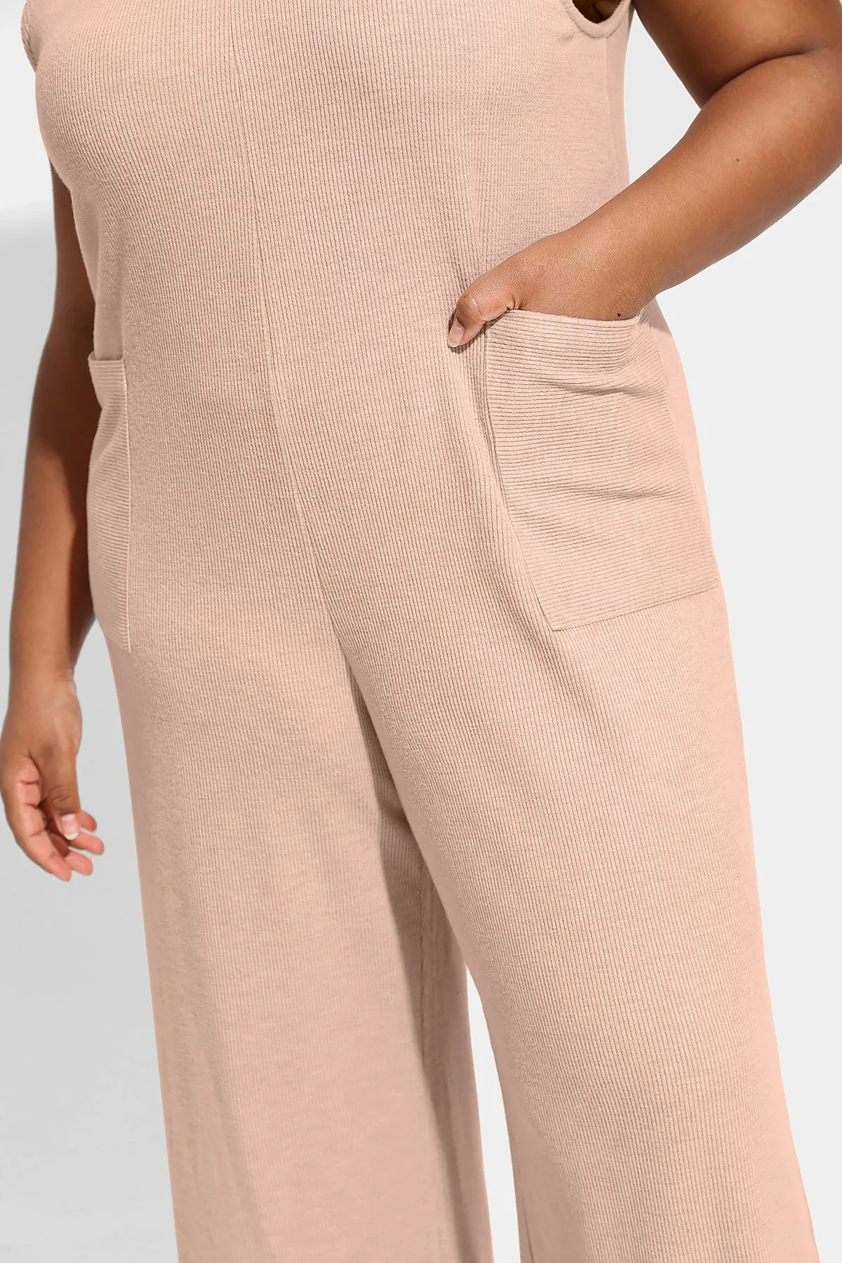 Wide Leg Camisole Overall Jumpsuit with Pockets