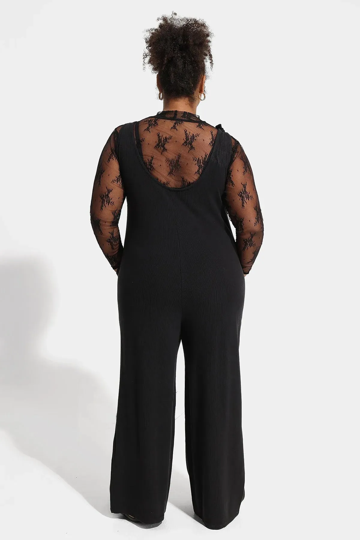 Wide Leg Camisole Overall Jumpsuit with Pockets