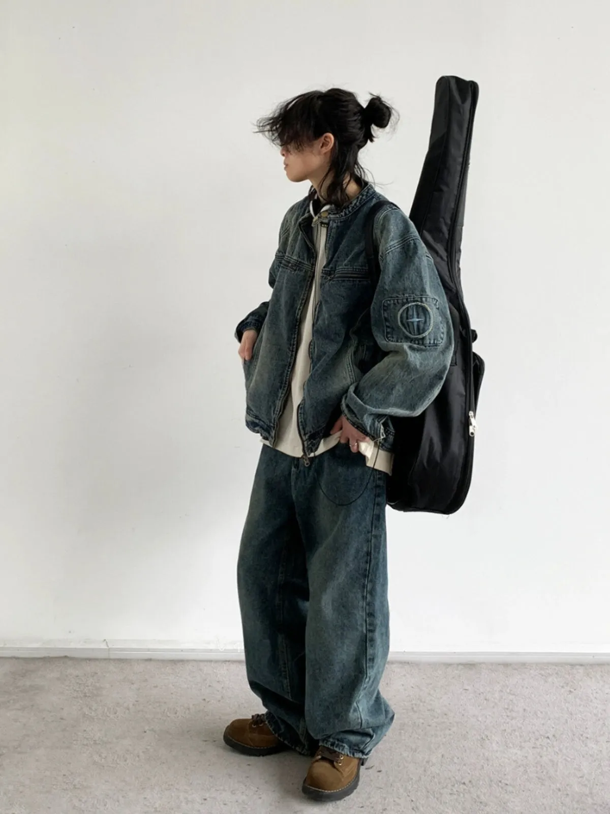 WLS Retro Washed Denim Jacket