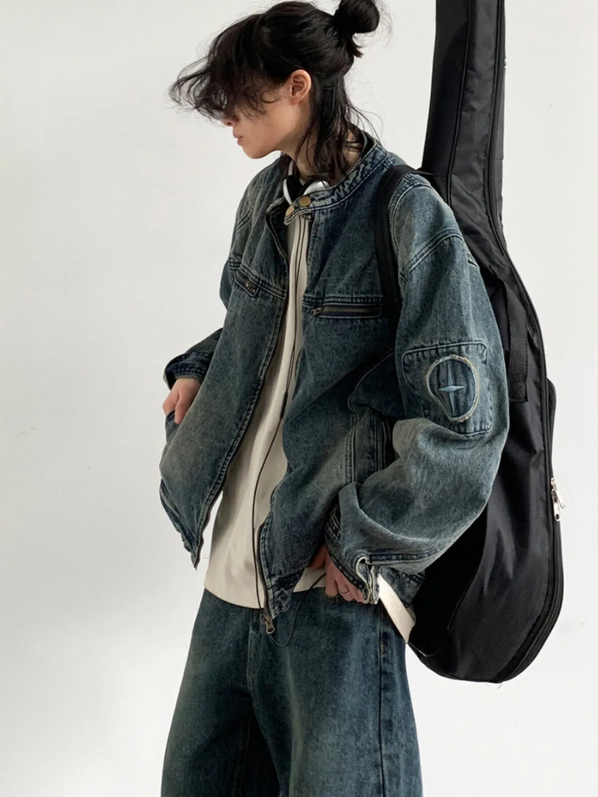 WLS Retro Washed Denim Jacket