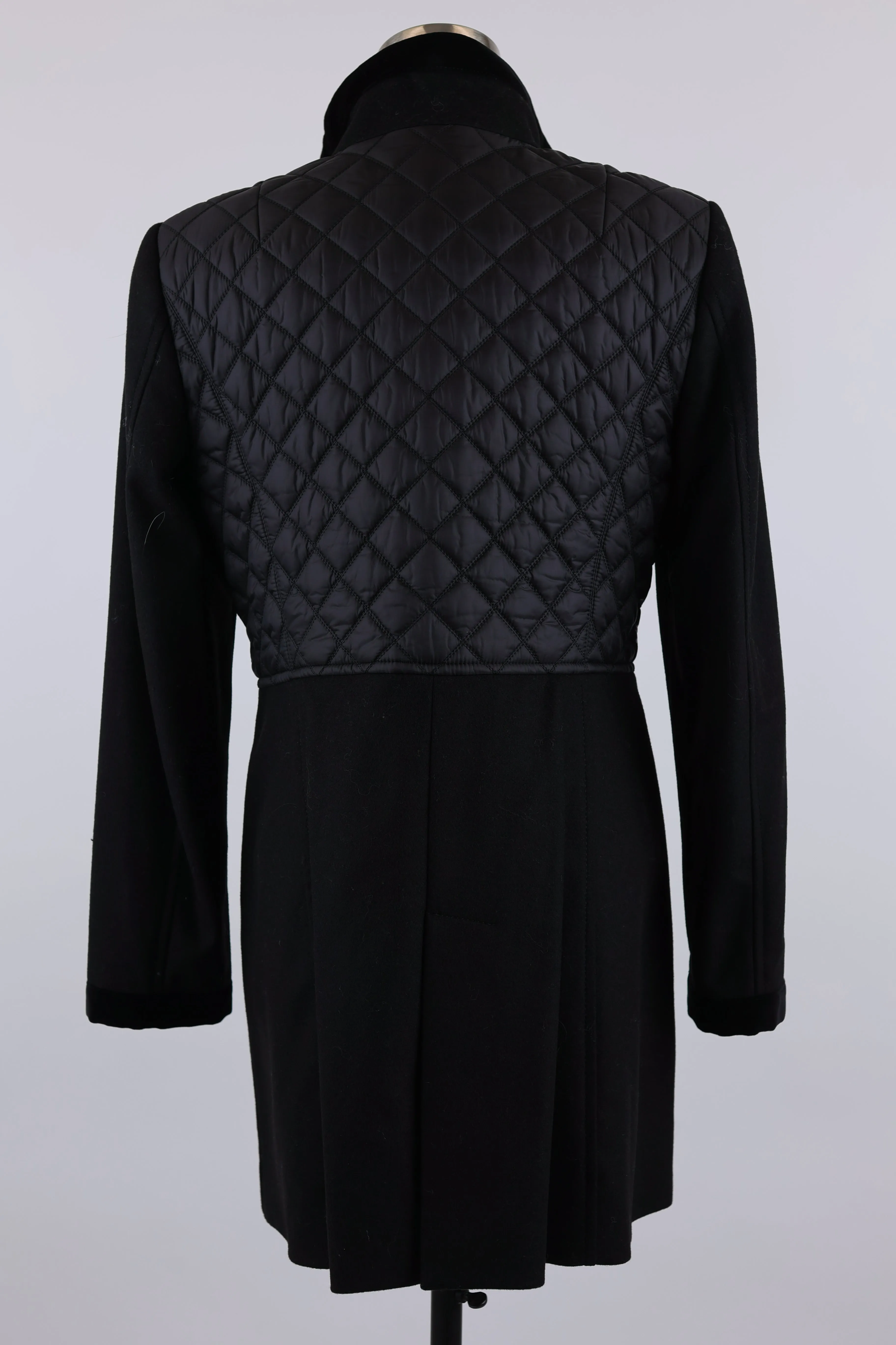 Wool/Poly Quilted Dress Coat